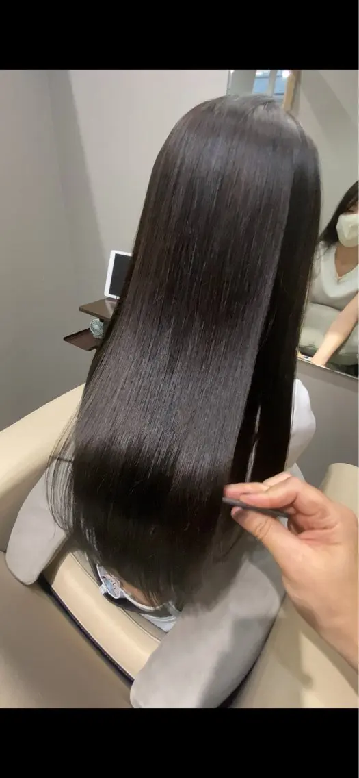 ロング カット 縮毛矯正 トリートメント 原田 直哉のヘアスタイル