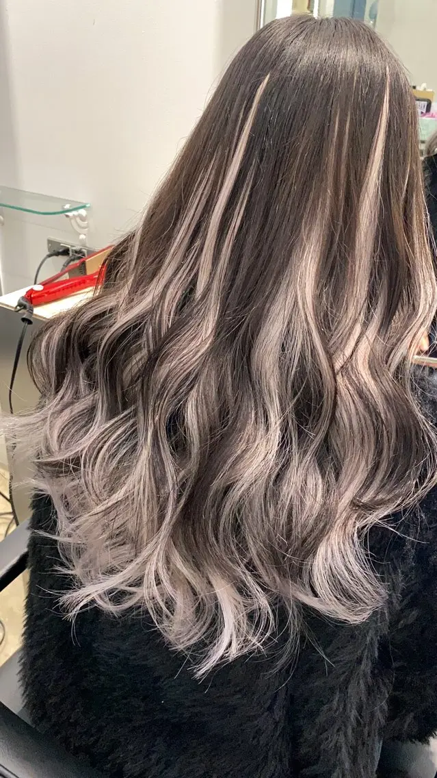 ロング カラー プルエクステ バレイヤージュ グラデーションカラー ハイライトカラー エクステ ヘアカラー エクステ 🧡YUKA🧡 渋谷/プルエクステのヘアスタイル