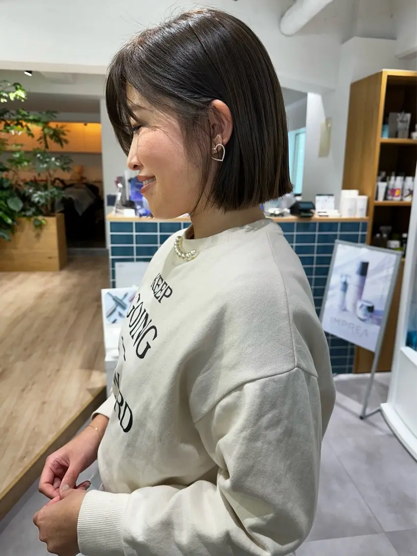 ショート カラー 水田 成美のヘアスタイル