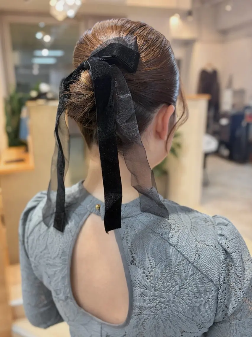 ショート ヘアアレンジ 結婚式・ブライダル ヘアセット cana 札幌レイヤースタイルのヘアスタイル