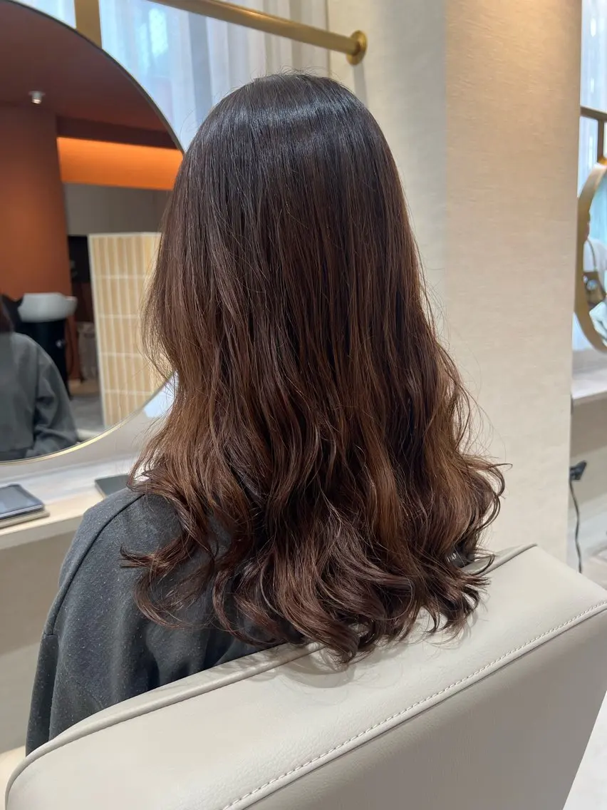 ロング パーマ カット パーマ フジサキ ケンのヘアスタイル