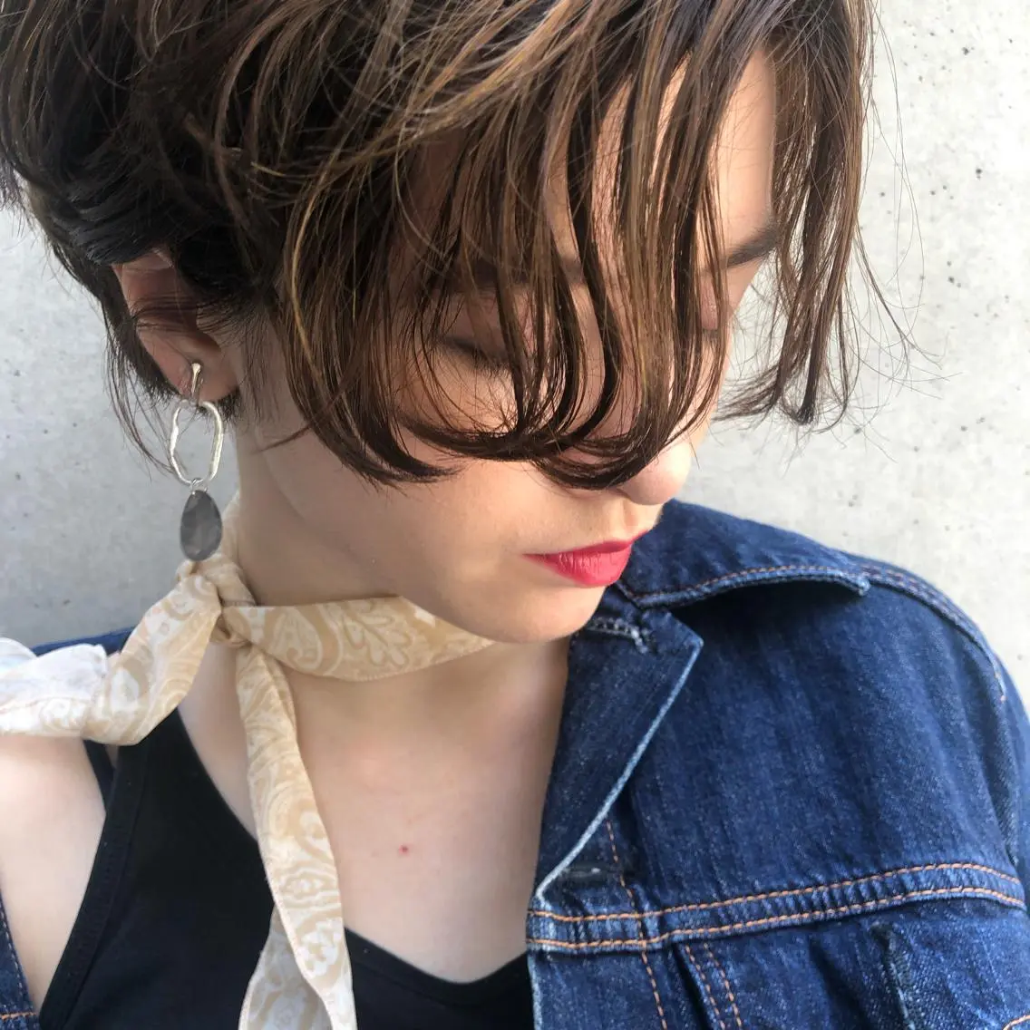 ショート 顔周りの垢抜けヘア 立山あいりのヘアスタイル