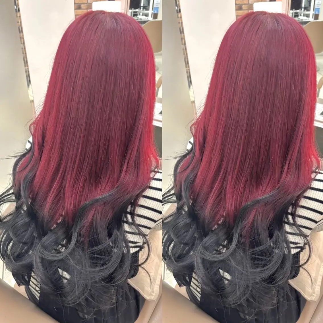 カラー ブリーチ レッドカラー ヘアカラー ヘアメ🎀推しカラー 🥣横浜/しほ🧸のヘアスタイル