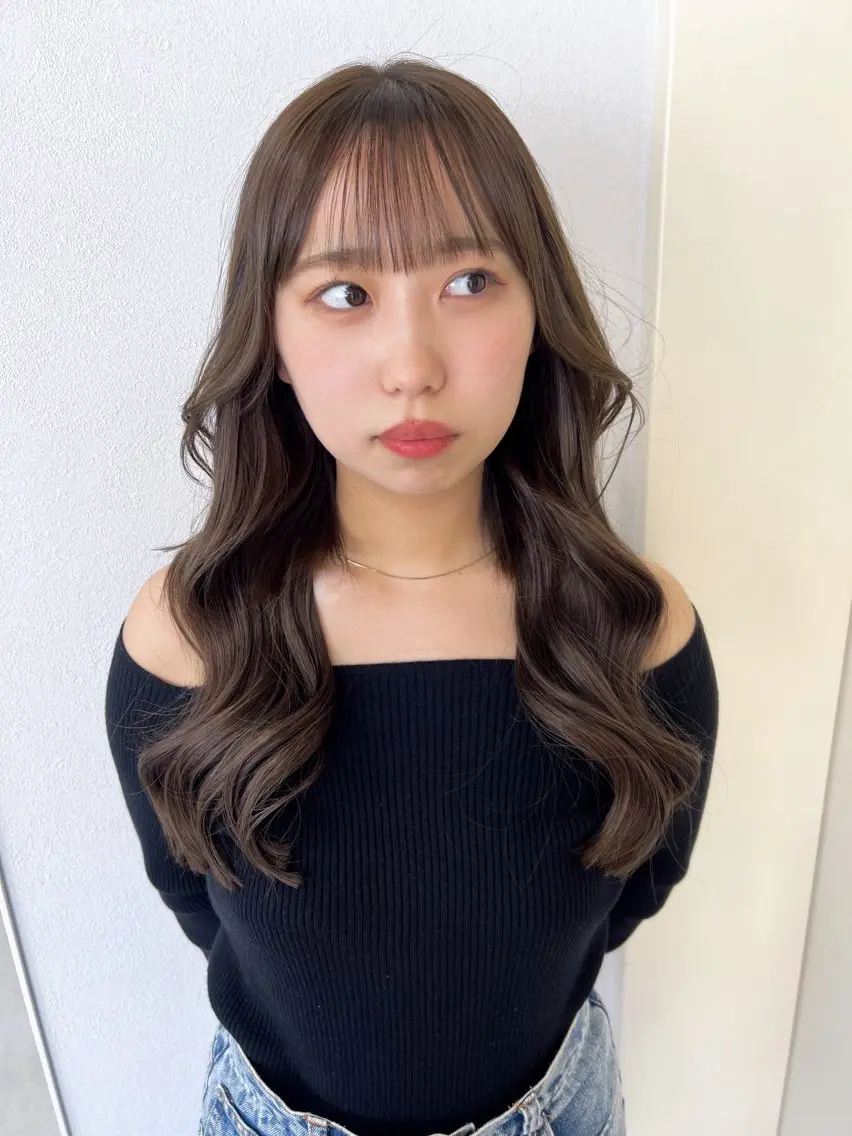 ロング カット ヘアカラー maya🇰🇷韓国 レイヤー/顔まわりのヘアスタイル