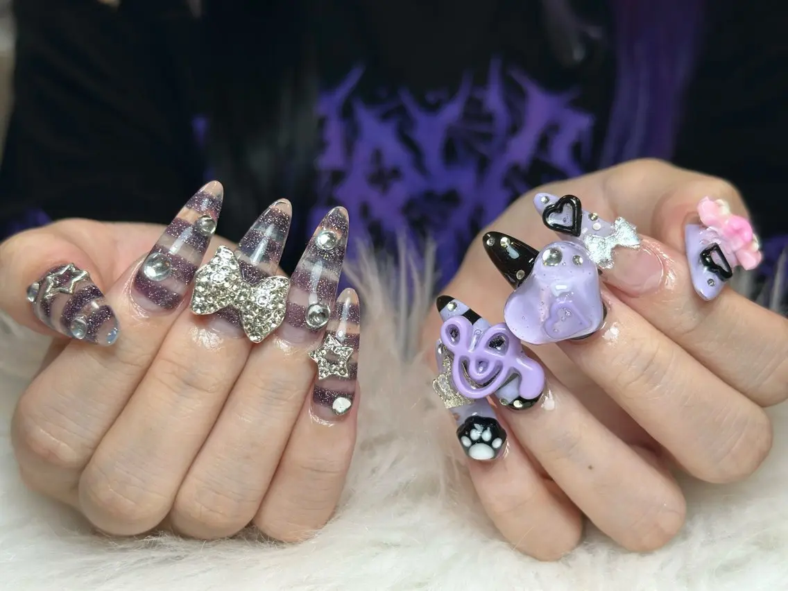 ネイル チークネイル ドット フレンチネイル グラデーション 韓国ネイル ハンドネイル Lisa Nail Salonのネイルデザイン