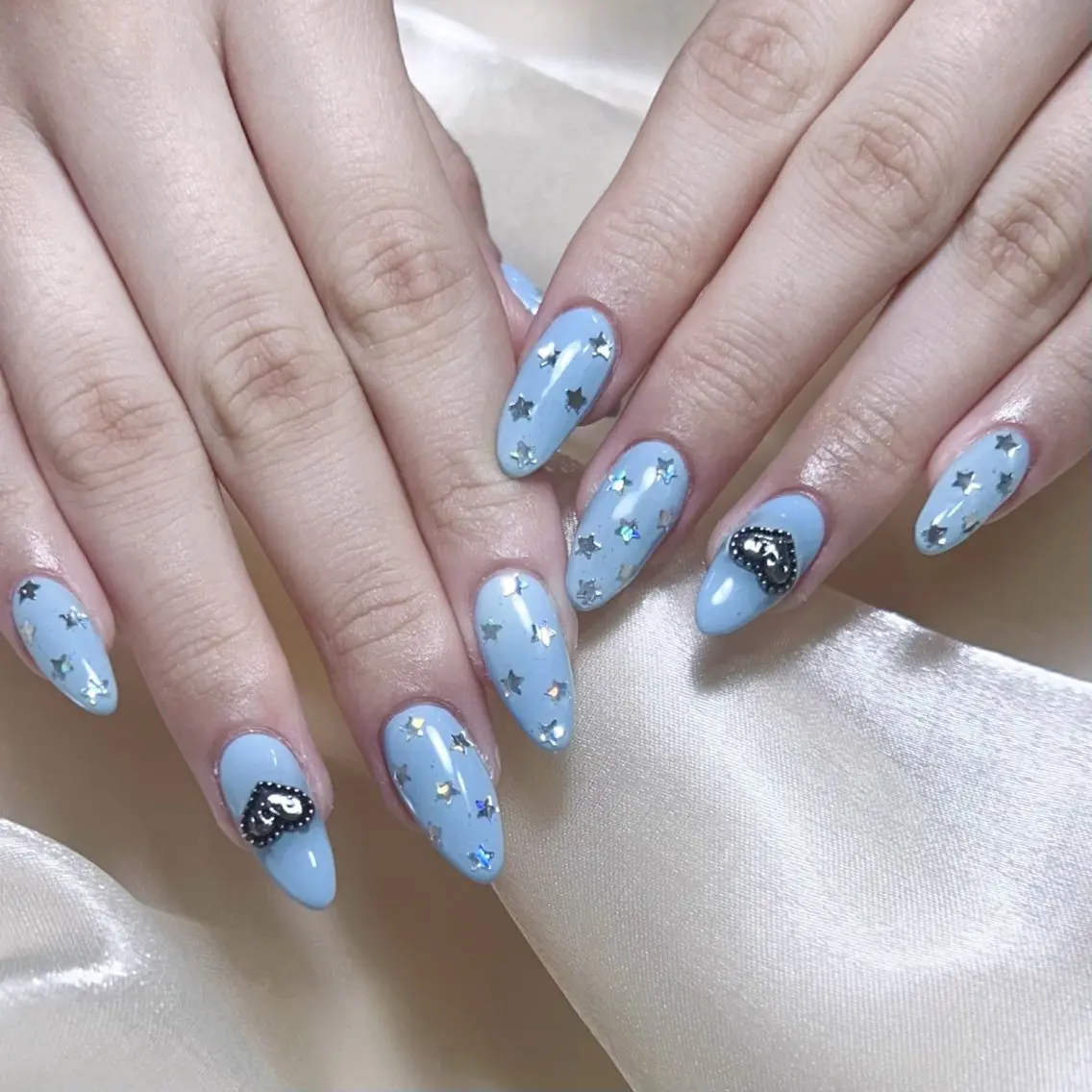 メンズ ネイル メンズ韓国風 アートネイル オーロラネイル ガーリー キラキラネイル ハンドネイル Nail salon 木にいるのネイルデザイン