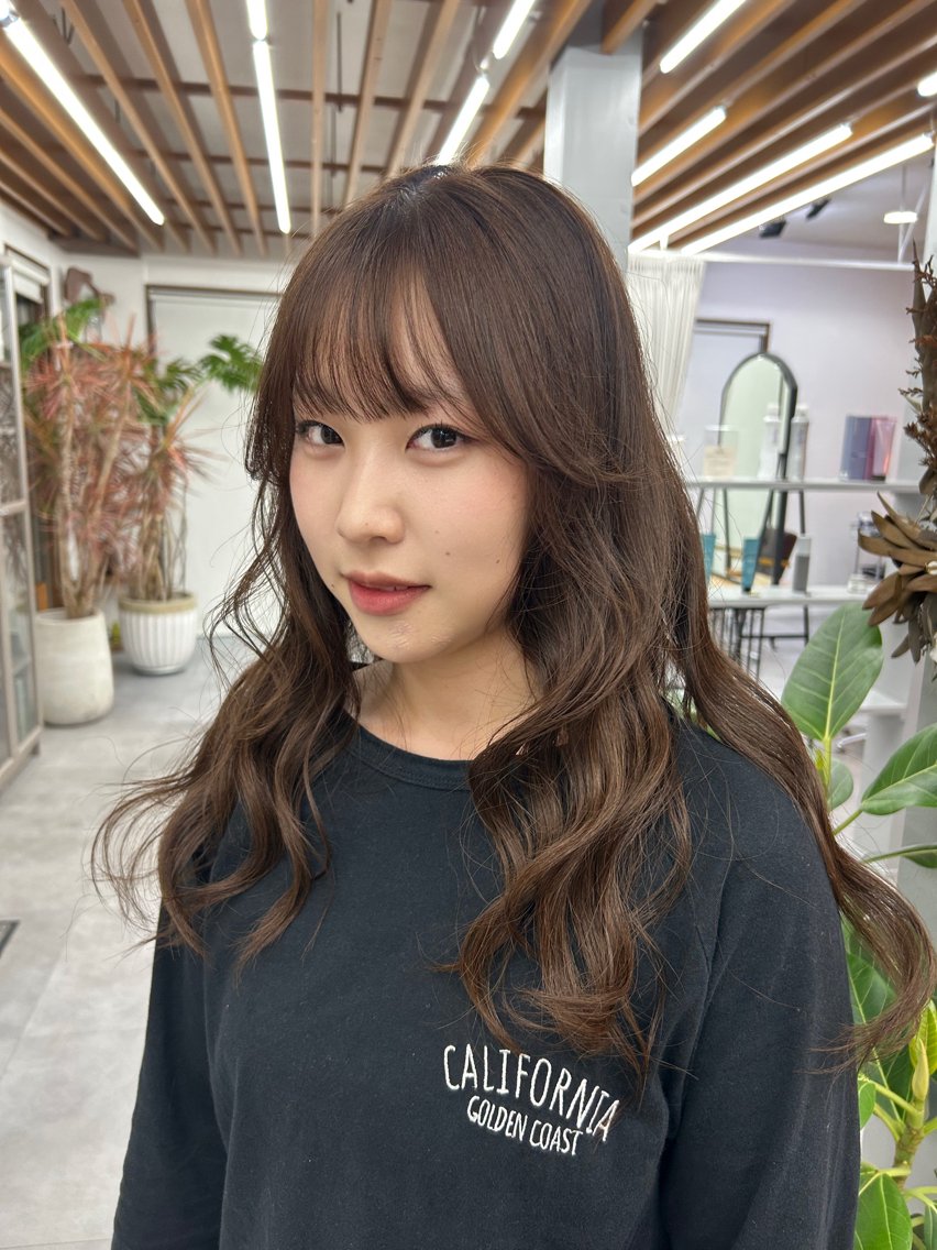 ロング カラー カット ヘアカラー トリートメント 田村 雪華のヘアスタイル