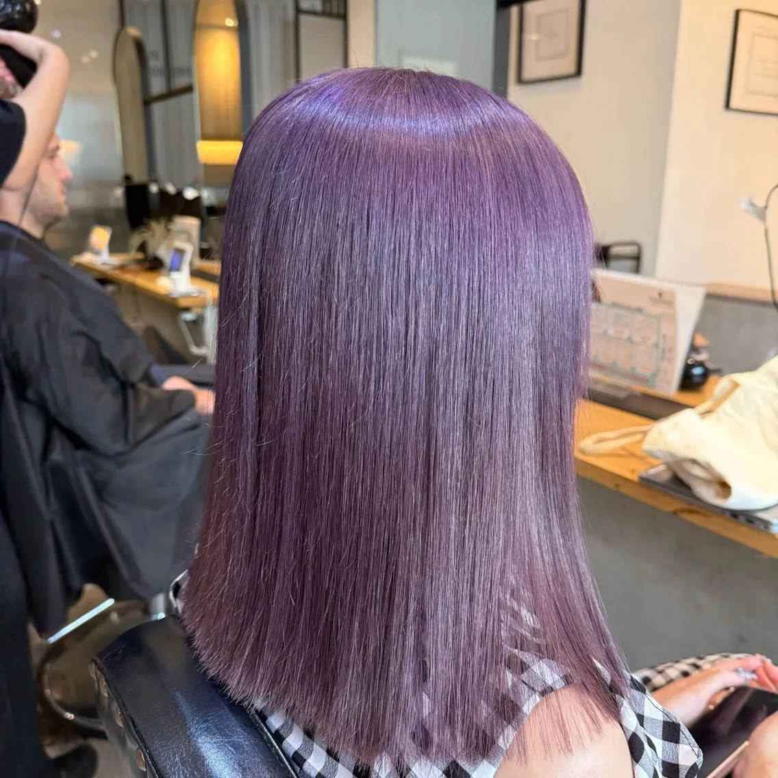 ロング カラー カット ヘアカラー 💘韓国レイヤー上 品カラーruru💘のヘアスタイル