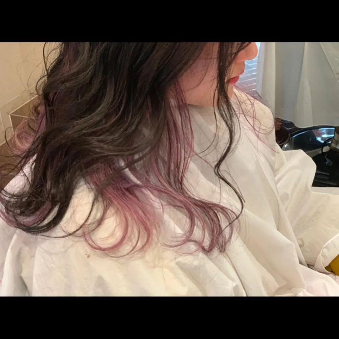 ミディアム カラー パーマ ヘアアレンジ メンズ ピンクカラー パープルカラー ユニコーンカラー ヘアカラー 【mokuオーナー】 ちはるのヘアスタイル