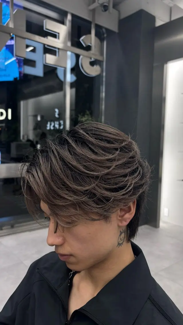 パーマ ヘアアレンジ メンズ メンズ韓国風 メンズパーマ パーマ 遠藤 幹斗のヘアスタイル
