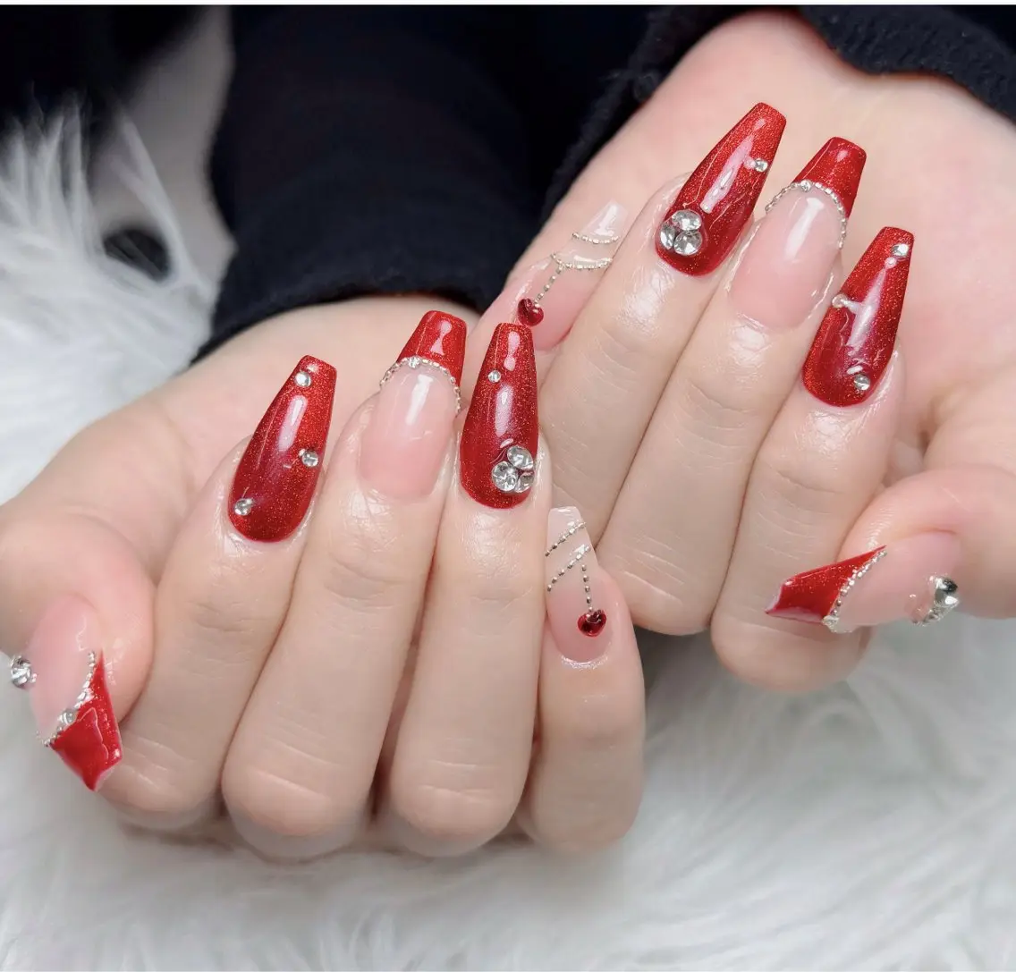 ネイル アートネイル 韓国ネイル 持ち込み ワンホンネイル ハンドネイル Lenie Nail Salonのネイルデザイン