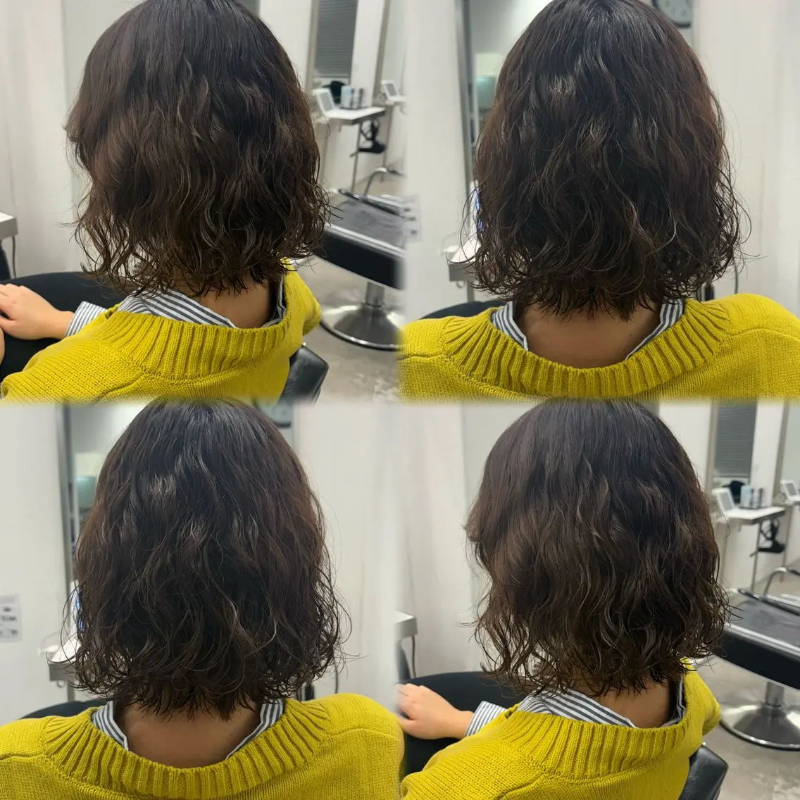 ミディアム パーマ 髪質改善ストレート /暖色カラー🎀🪞のヘアスタイル