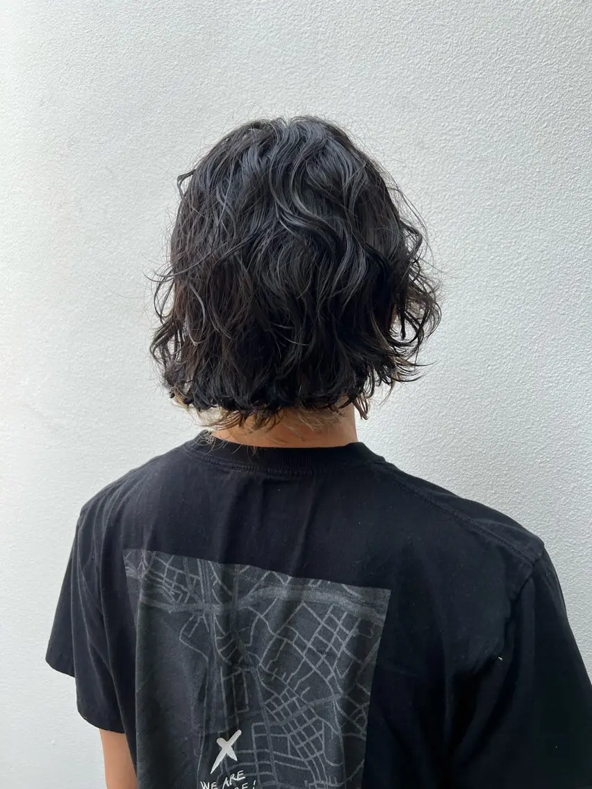 パーマ メンズ パーマ 柴田 愛奈のヘアスタイル
