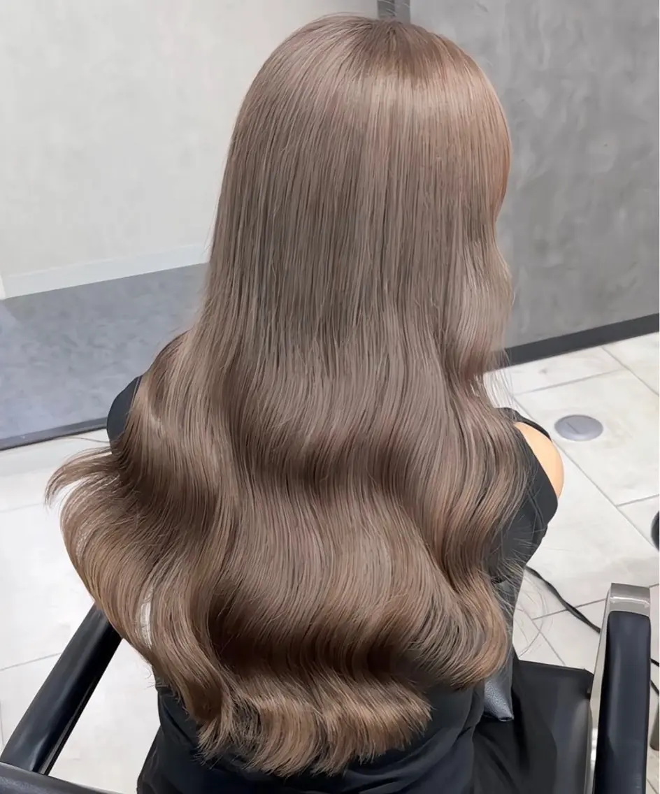 ロング カラー ブリーチ ブラウンカラー 透明感カラー カット ヘアカラー トリートメント ayano ♡のヘアスタイル