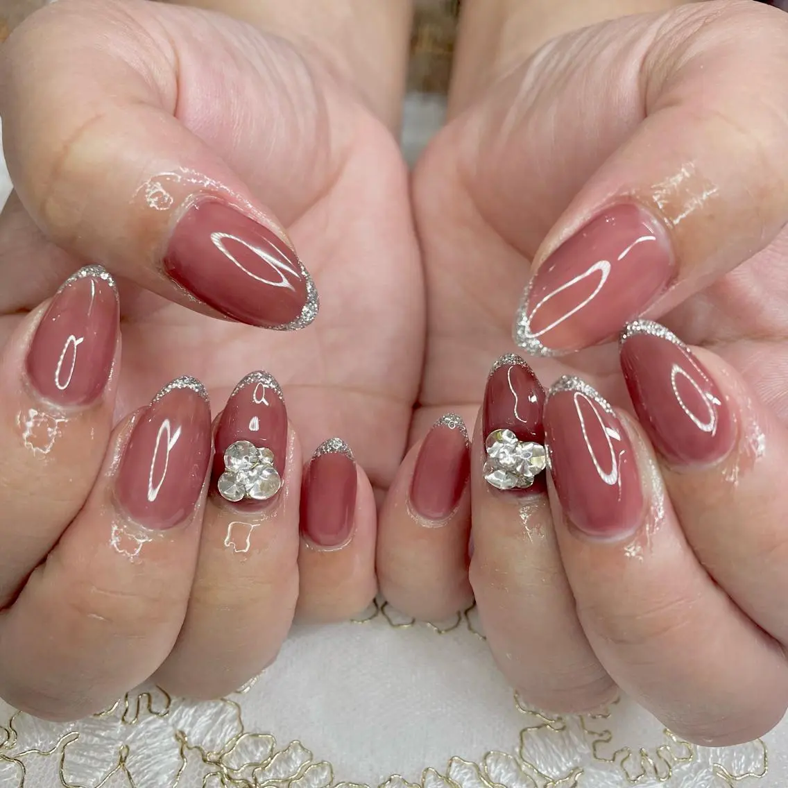 ネイル アートネイル オーロラネイル ジェルネイル 持ち込み ニュアンスネイル J terrace Nailのネイルデザイン