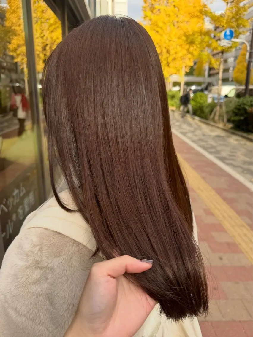 ロング カラー たぴ。ぱつっとボブ/ つや髪🍒髪質改善のヘアスタイル