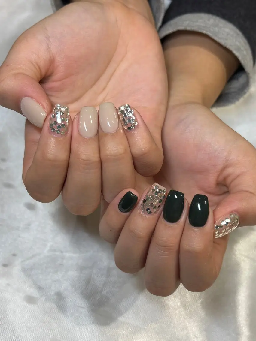ネイル アートネイル ジェルネイル パラジェル シンプルネイル Misaki Aries心斎橋店のネイルデザイン
