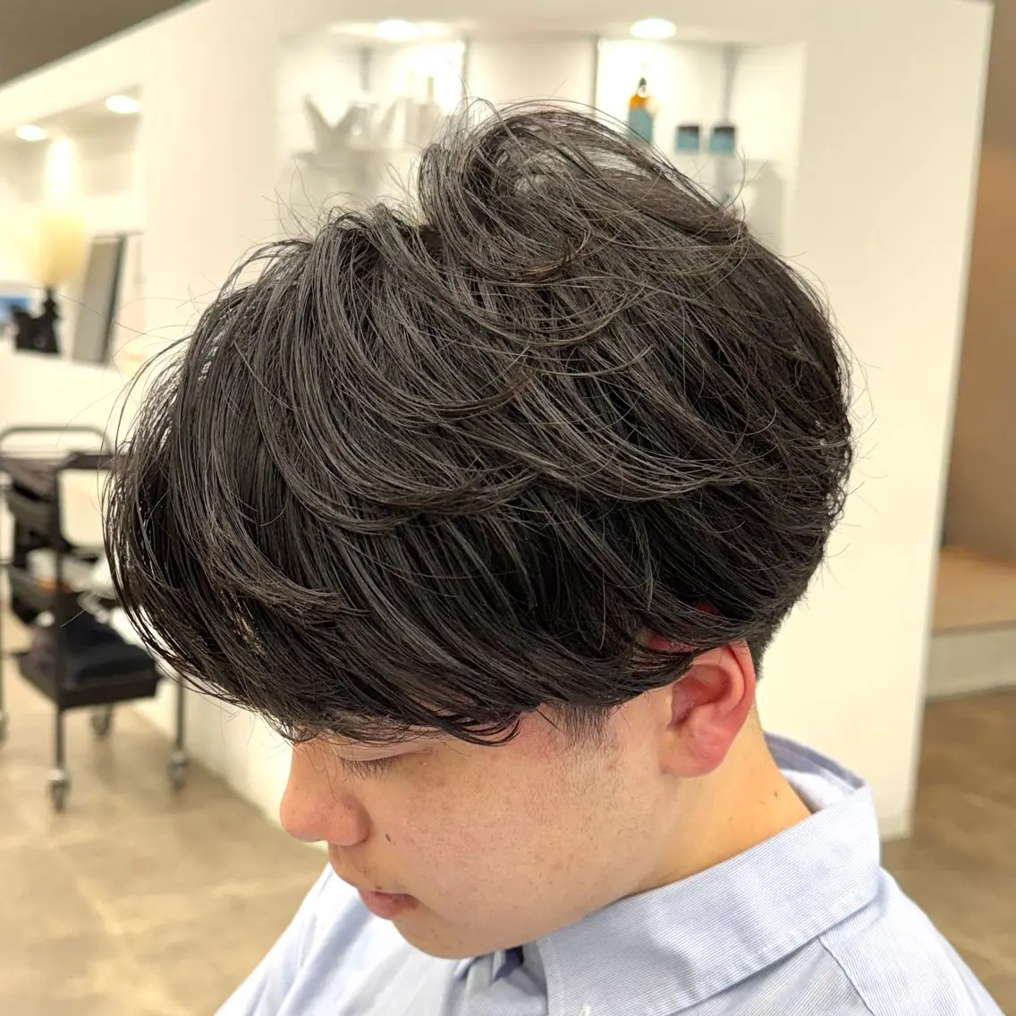 ミディアム カット ヘアカラー トリートメント メンズ特化美容師 ◆ルナのヘアスタイル