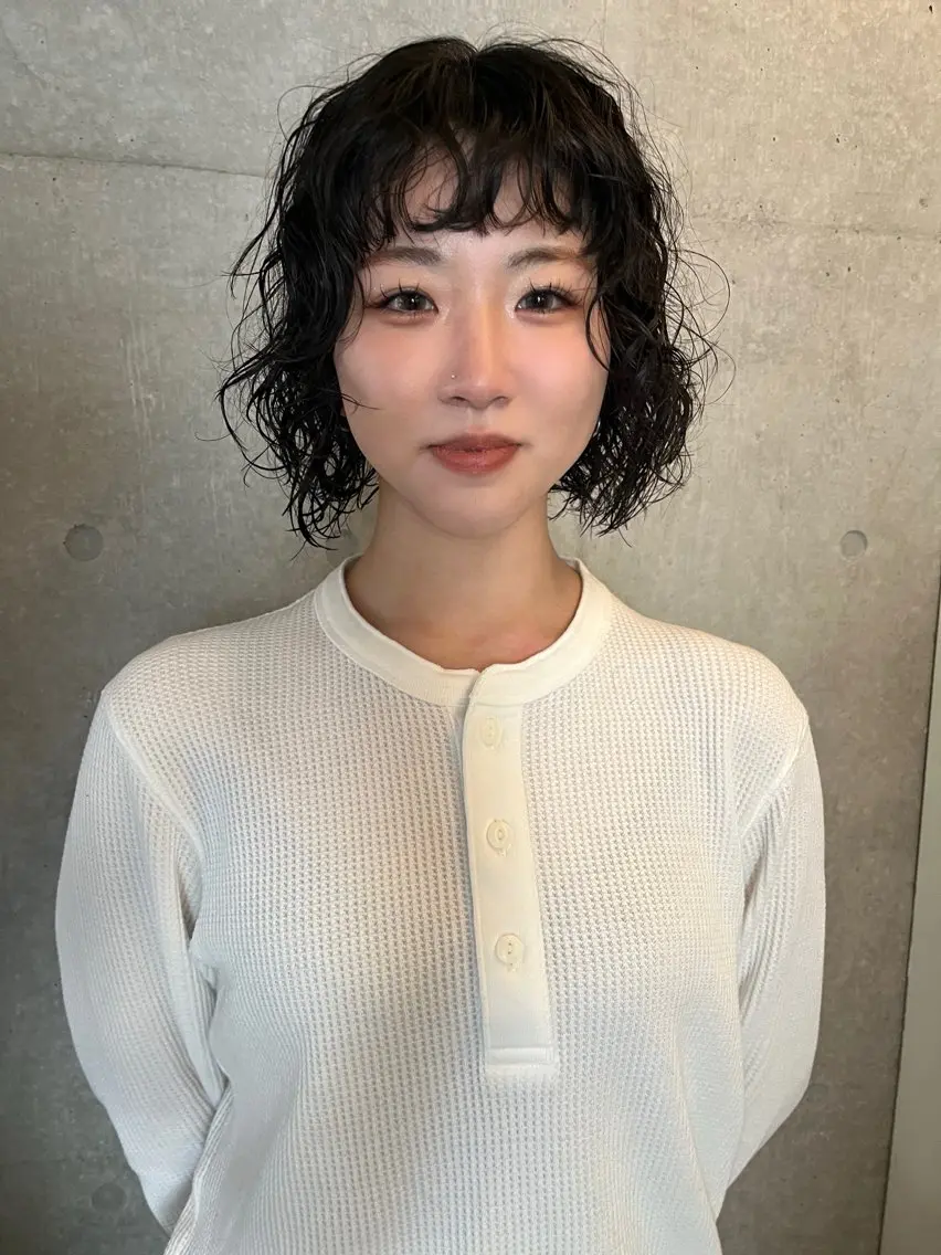 ショート ボブレイヤー ボブ レイヤーカット レイヤーカット\ウル フ　chinatsuのヘアスタイル
