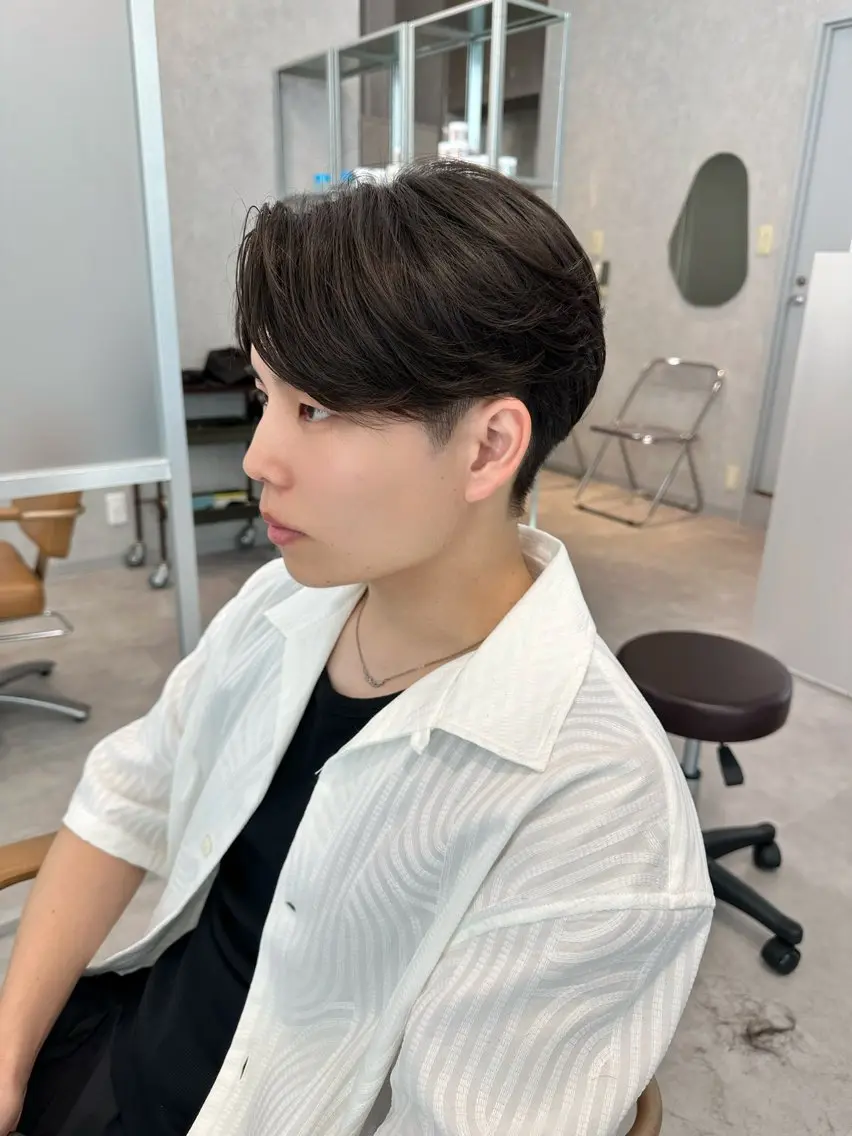 ショート メンズ 縮毛矯正 かのん/メンズ毛流れ 特化/曲がる縮毛矯正のヘアスタイル