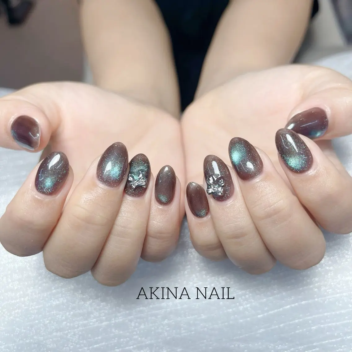 ミディアム 韓国風ヘア ハンドネイル ハンドケア Akina Nail 亀戸のネイルデザイン