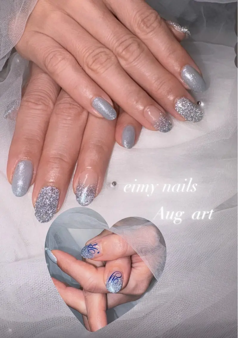 ネイル アートネイル フラッシュネイル グラデーション ラメ(グリッター) ラメグラデーション ハンドネイル eimy nails♡のネイルデザイン