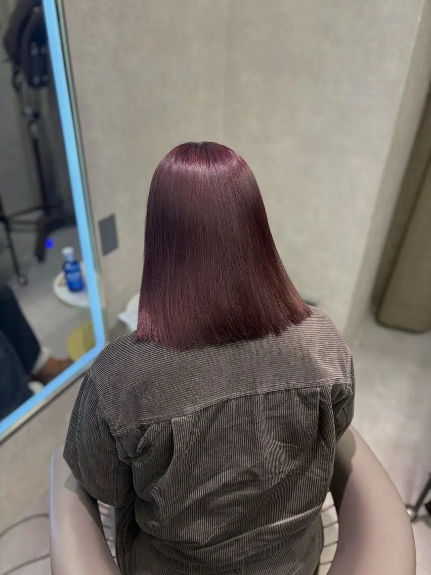 ショート カラー ボルドーカラー カラー×エクステ 🫧RIRINA🫧のヘアスタイル
