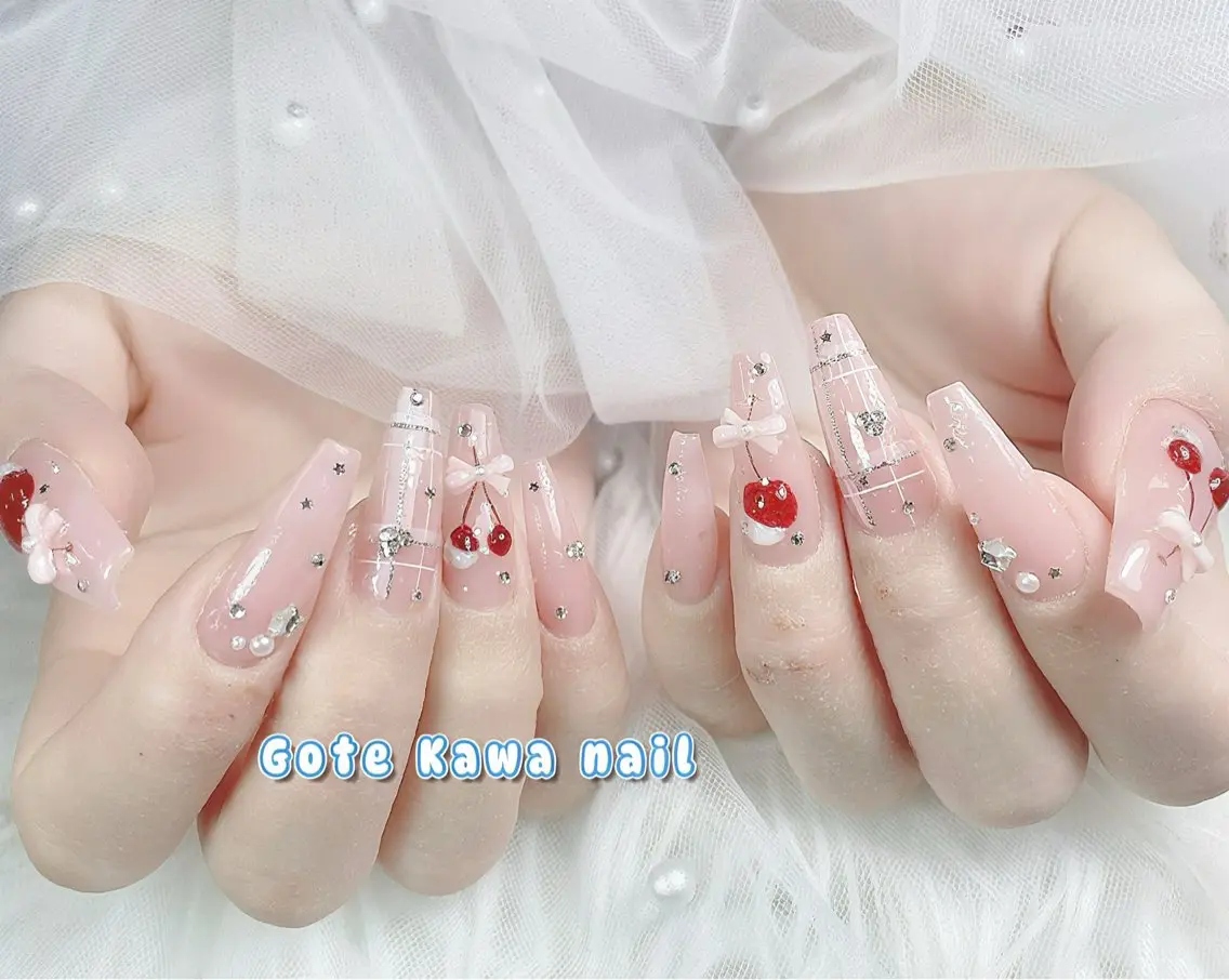 ネイル リボン 春ネイル Gote Kawa nail salonのネイルデザイン