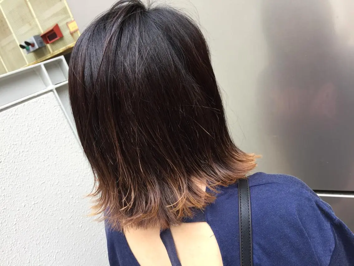 ミディアム ボブ 外ハネヘア 松永 雄樹のヘアスタイル