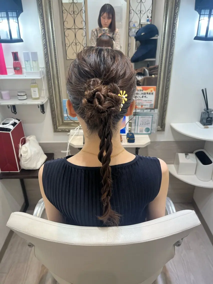 ロング ヘアアレンジ 🎀 ヘアセット 縮毛矯正/ハルナ🎀のヘアスタイル