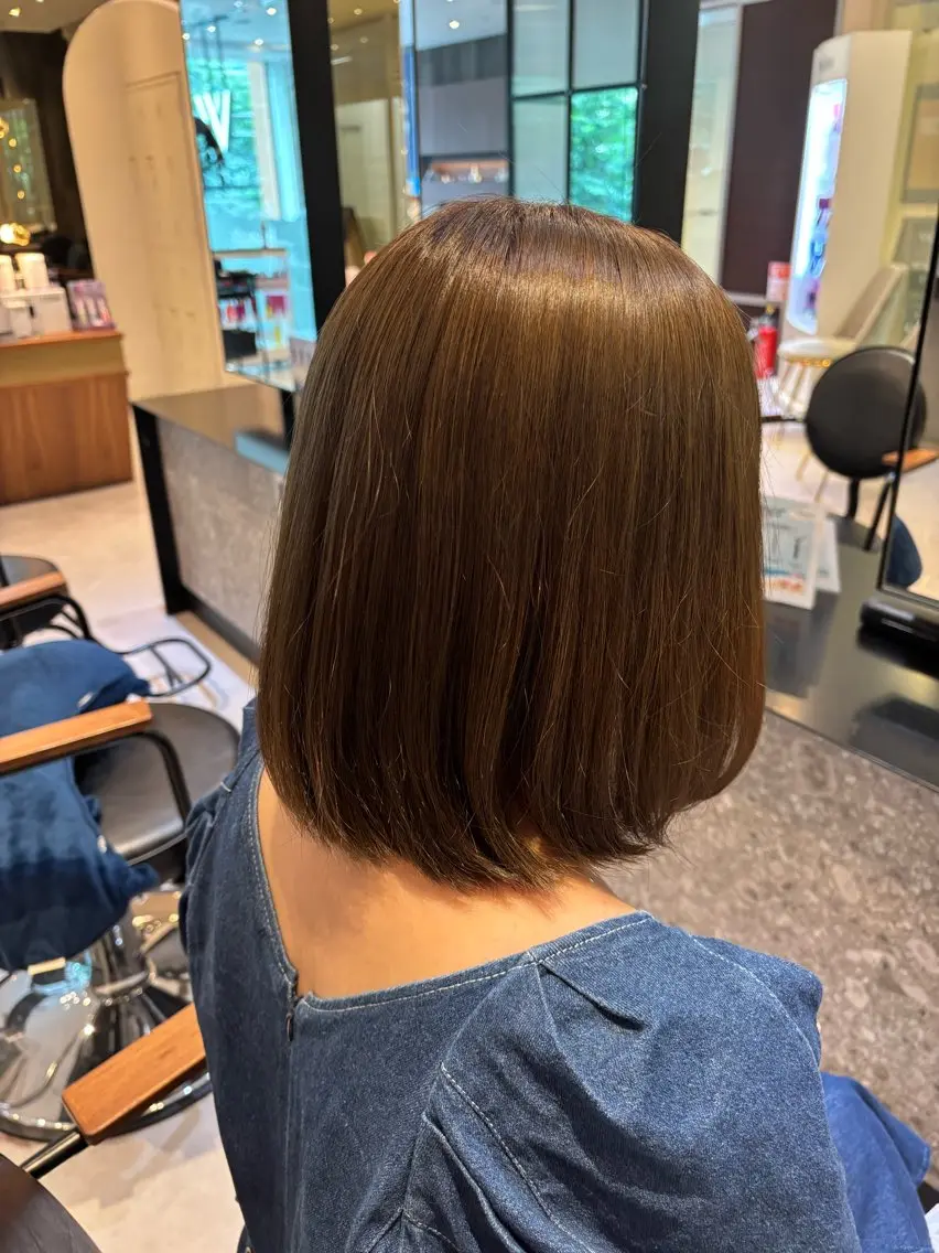 ミディアム カラー ベージュカラー オリーブベージュ カラー/髪質改善 トリートメント/優果のヘアスタイル