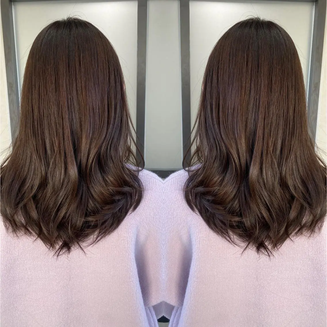 セミロング カラー tocca 💜石田愛結💜のヘアスタイル