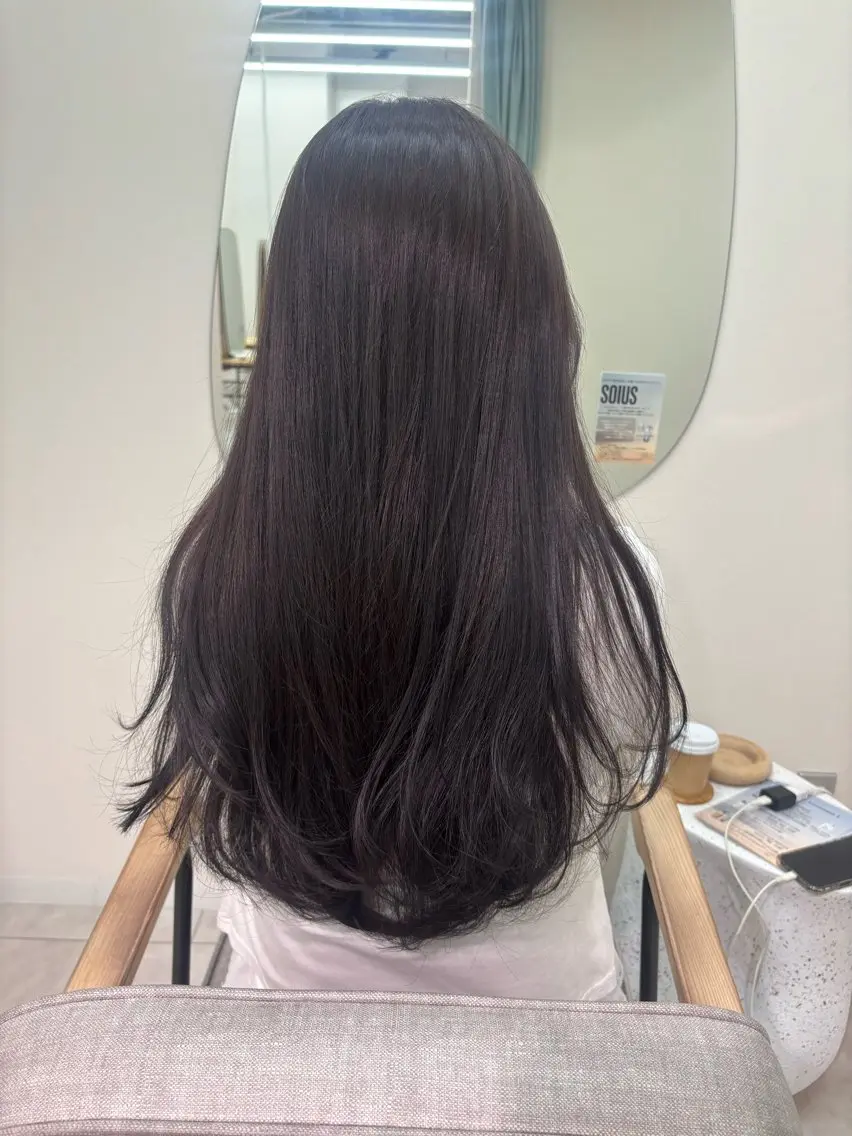 ロング カラー カット ヘアカラー トリートメント ヘッドスパ 広島/ヘアセット /ベージュ/わかなのヘアスタイル