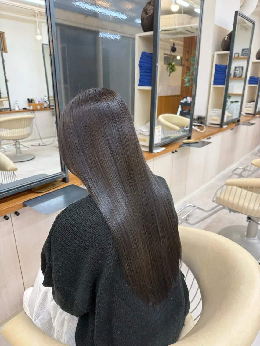 ロング カラー グレージュ ヘアカラー 仙台/透明感カラー /chihiroのヘアスタイル