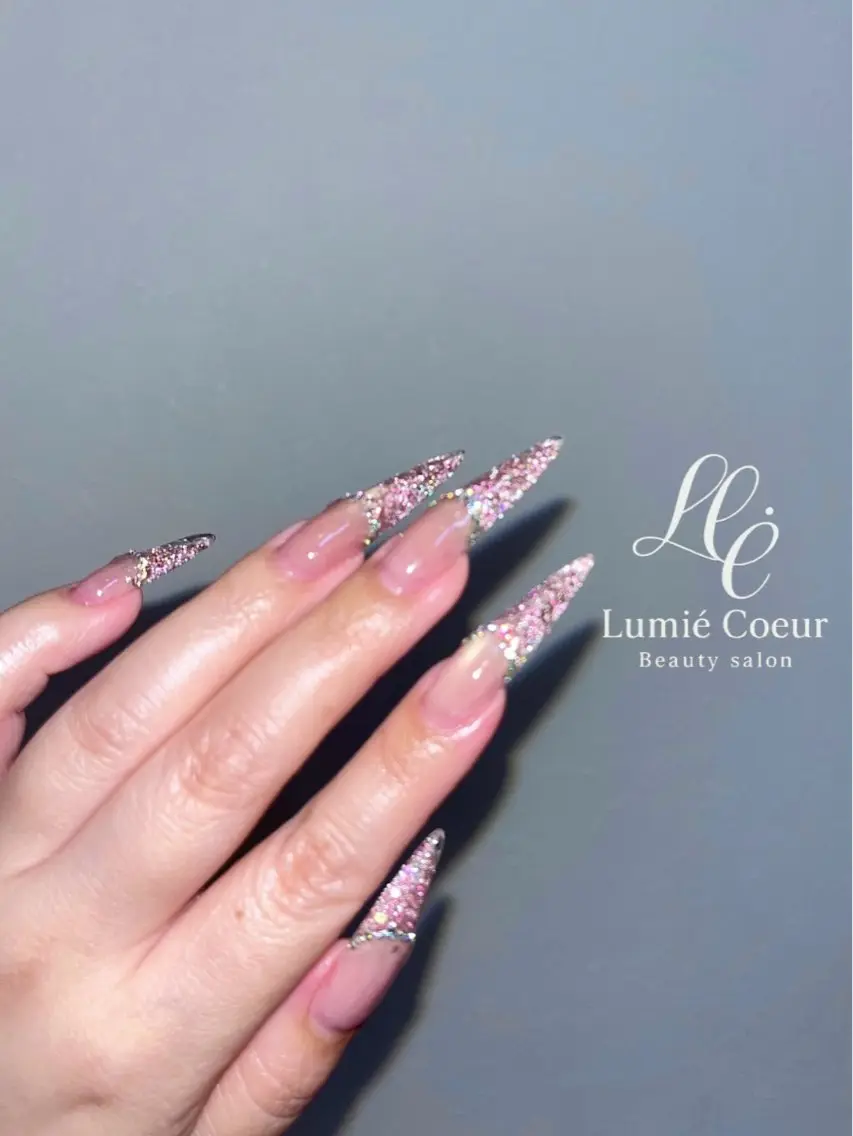 ネイル アートネイル 長さ出し ハンドネイル LumiéCoeur Nanaeのネイルデザイン