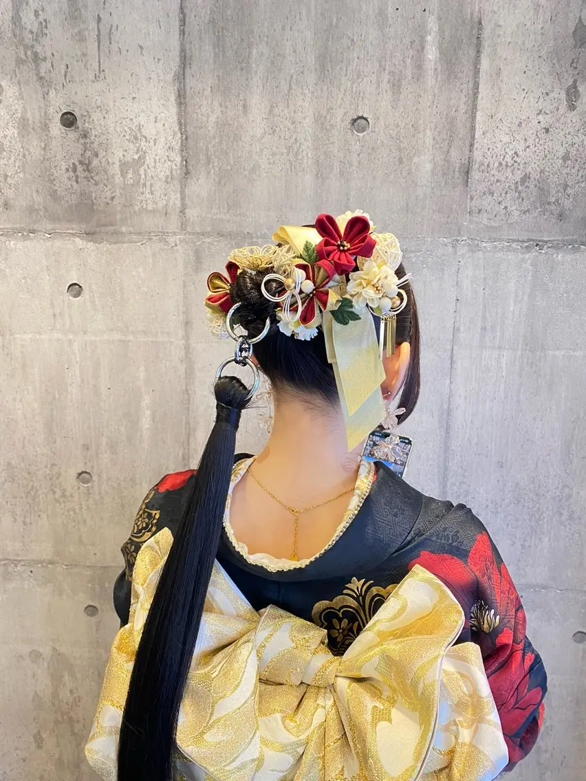 ミディアム ヘアアレンジ momo/ショート. メンズ.着付けセットのヘアスタイル