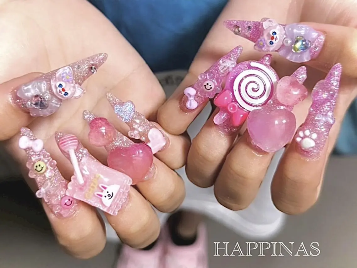 🟣人気★スカルプパーツ付け放題ネイル【オフ込み】🟣の写真