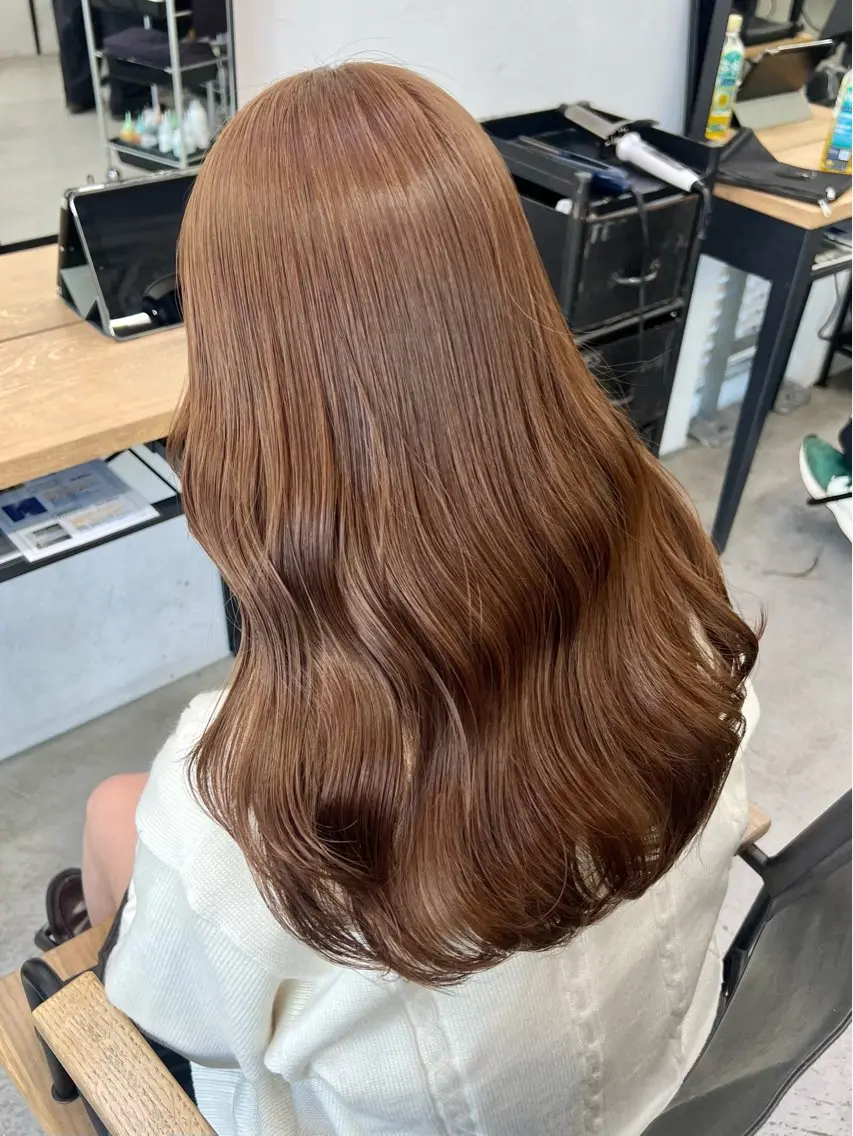 ロング ヘアカラー 暖色カラー/レイヤー カット☁️MEI☁️のヘアスタイル