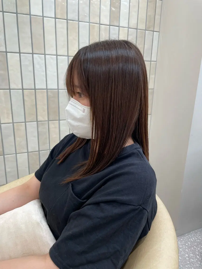 セミロング 縮毛矯正 トリートメント ✵髪質改善 レイヤー 佐藤琉好✵のヘアスタイル