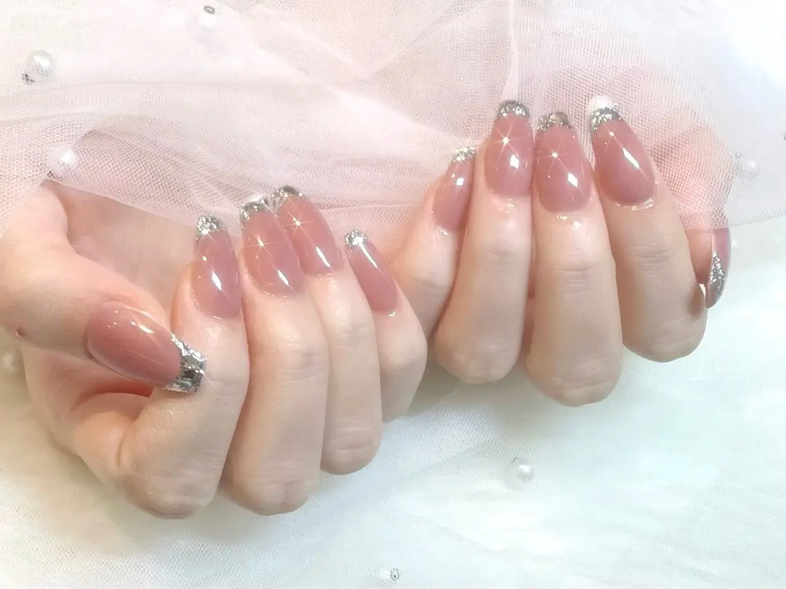 〈オフあり〉ガラスフレンチ✨️10本💓『ミニモ限定🉐大きいパーツ1つ無料💞』の写真