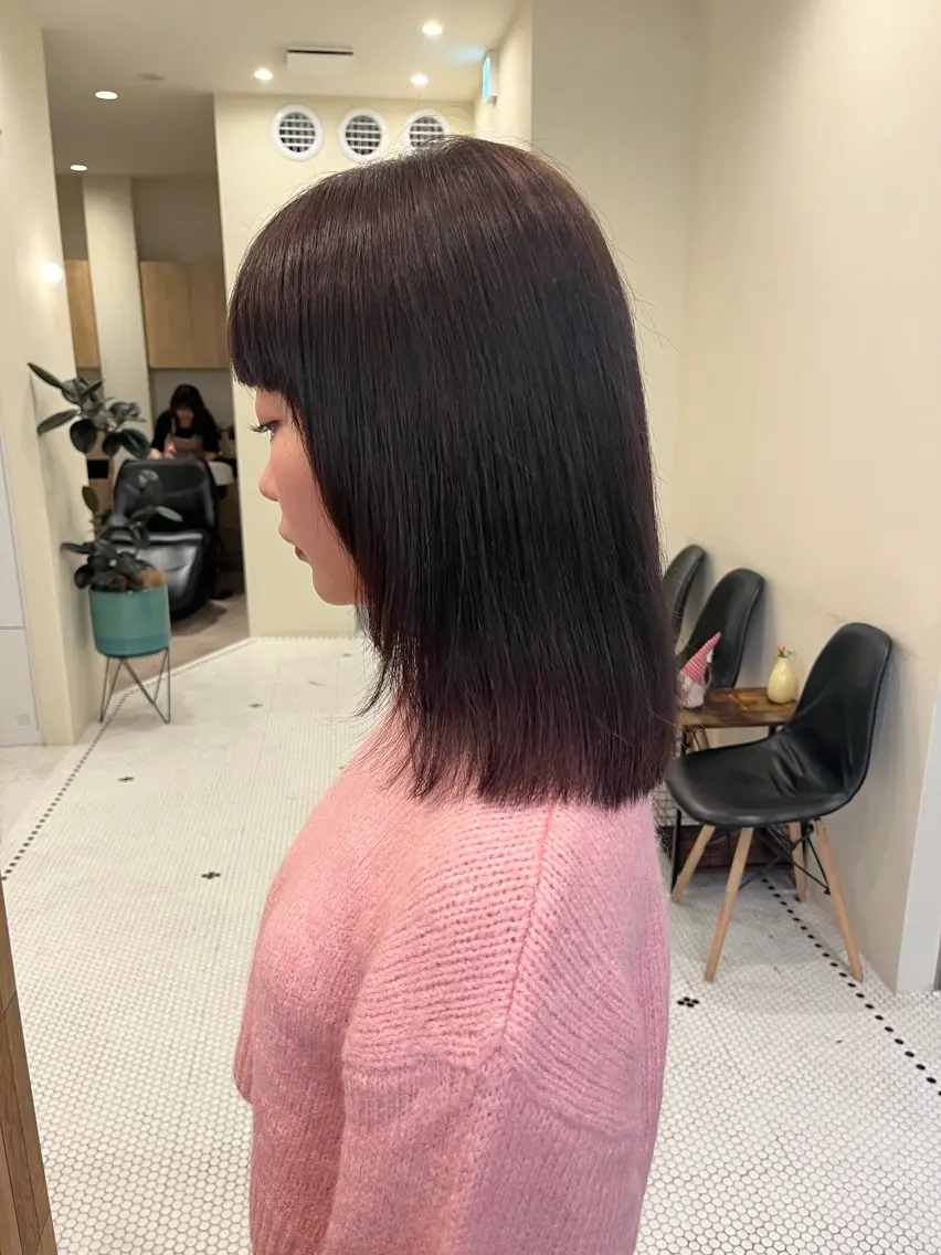 ミディアム rena/レイヤー /顔まわりのヘアスタイル