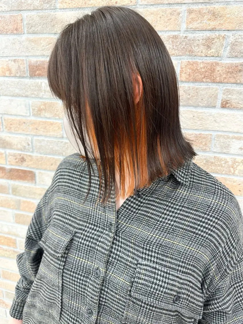 推しカラーやってみませんか?🕺カット+推し(イヤリング)カラー+ブリーチ+トリートメントの写真