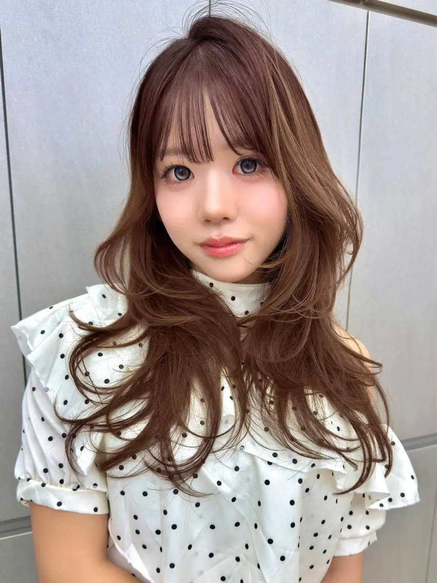 セミロング カラー ヘアアレンジ ブラウンカラー ココアブラウン レイヤーカット カット ヘアカラー レイヤー/顔まわり/ 髪質改善パーマ/川合のヘアスタイル