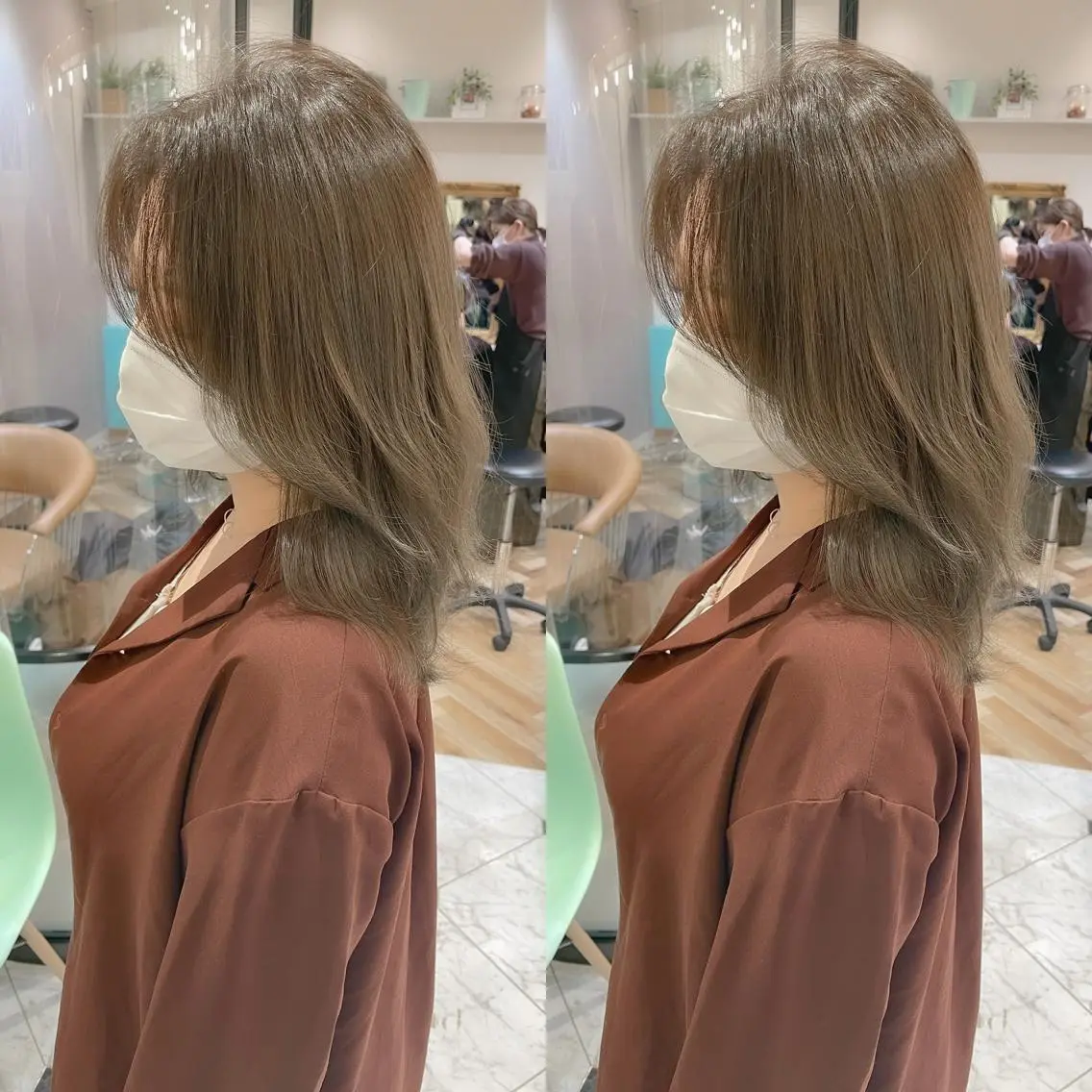 セミロング カット 縮毛矯正 トリートメント レイヤー/韓国ヘア 縮毛矯正🫧鈴木颯のヘアスタイル