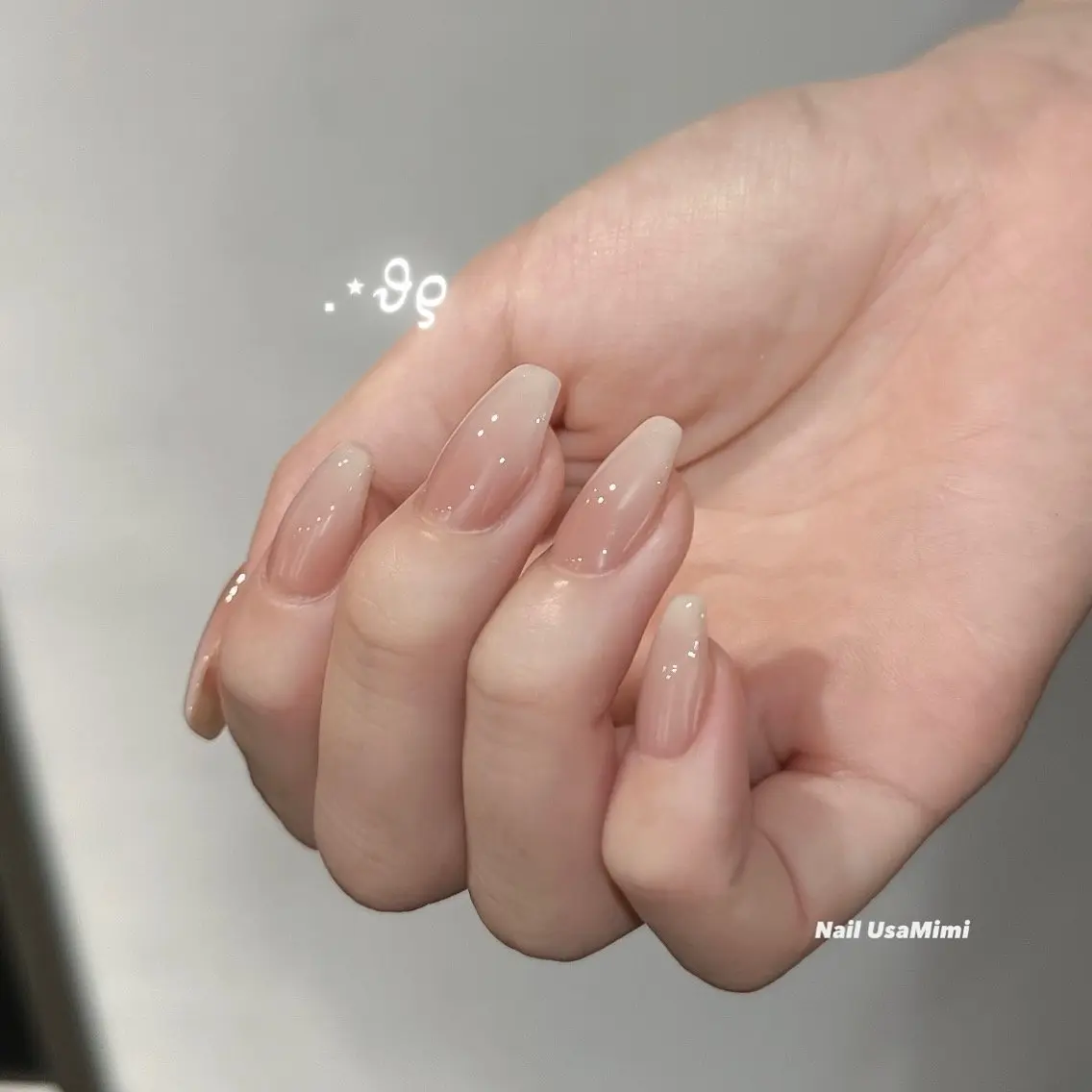 ネイル ジェルネイル 韓国ネイル ピンク ワンホンネイル 冬ネイル 本町ネイルNail UsaMimiのネイルデザイン