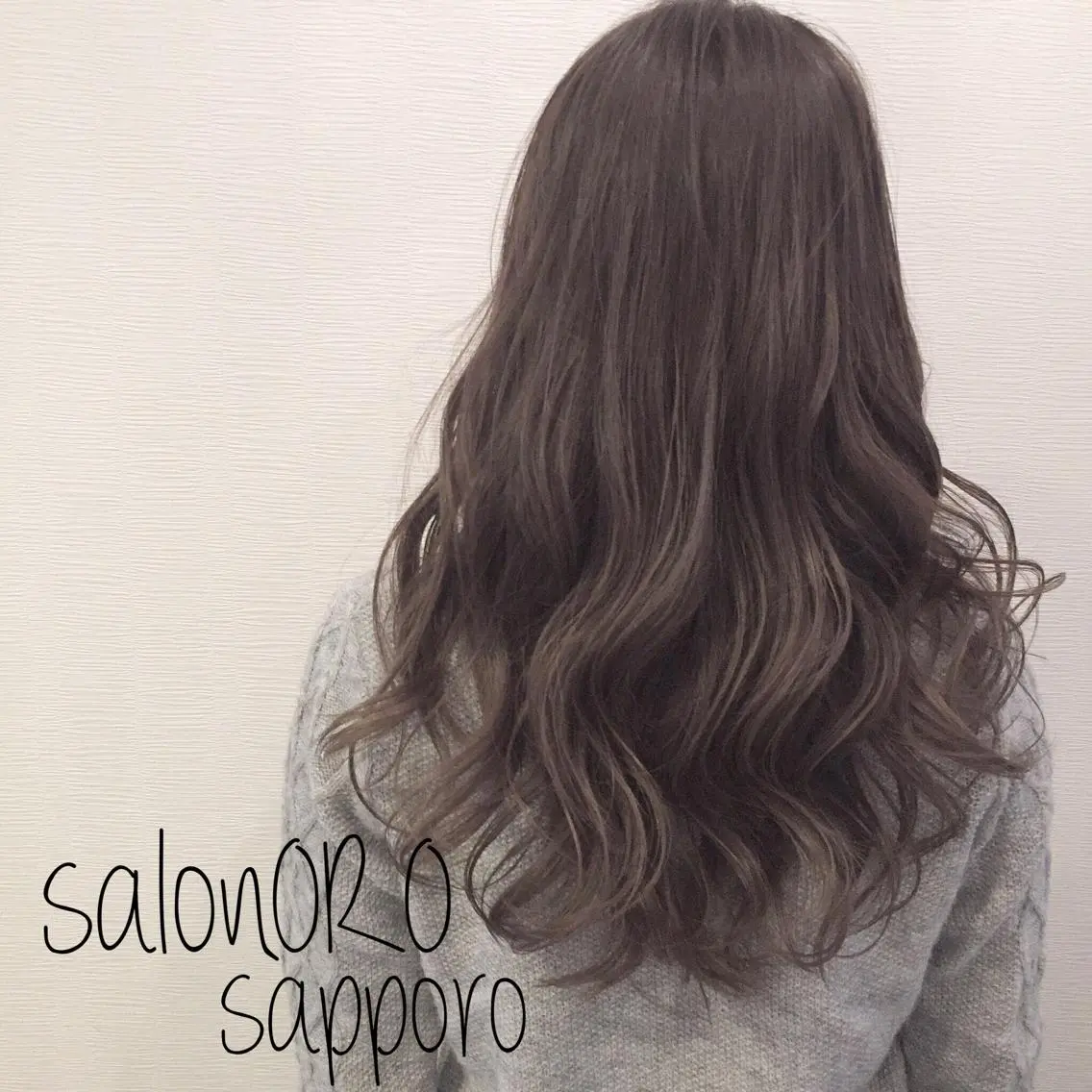 ロング カラー ブリーチ グレージュ ブリーチなしカラー 似合わせカット トリートメント 池田 真由美のヘアスタイル