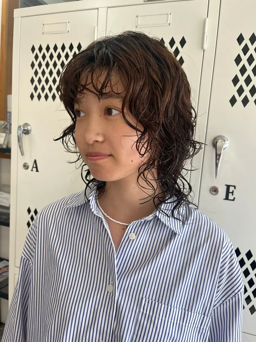 ミディアム パーマ カット パーマ トリートメント 🌼sunc HINAMI🌼のヘアスタイル