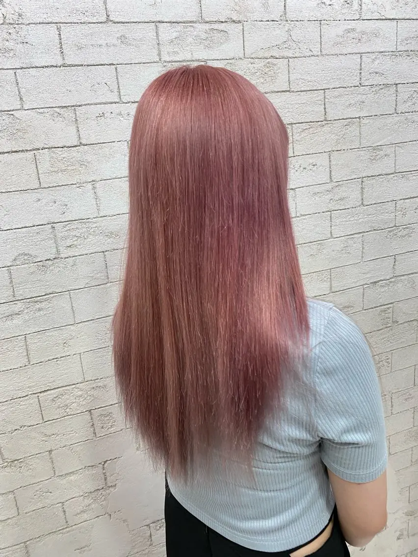 ロング カラー ブリーチ 髪質改善 ロング トリートメント ヘアカラー トリートメント グレージュ達人/赤み 消し/ブリーチ/岩崎のヘアスタイル