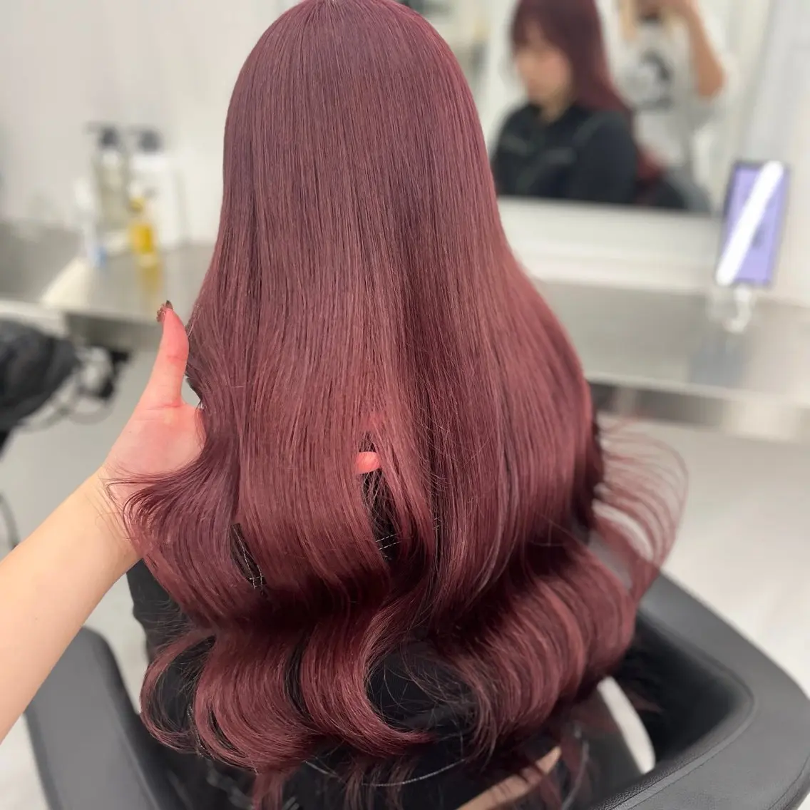 ロング ヘアカラー トリートメント 🍒韓国暖色ヘア NO.1🍒🪽のヘアスタイル