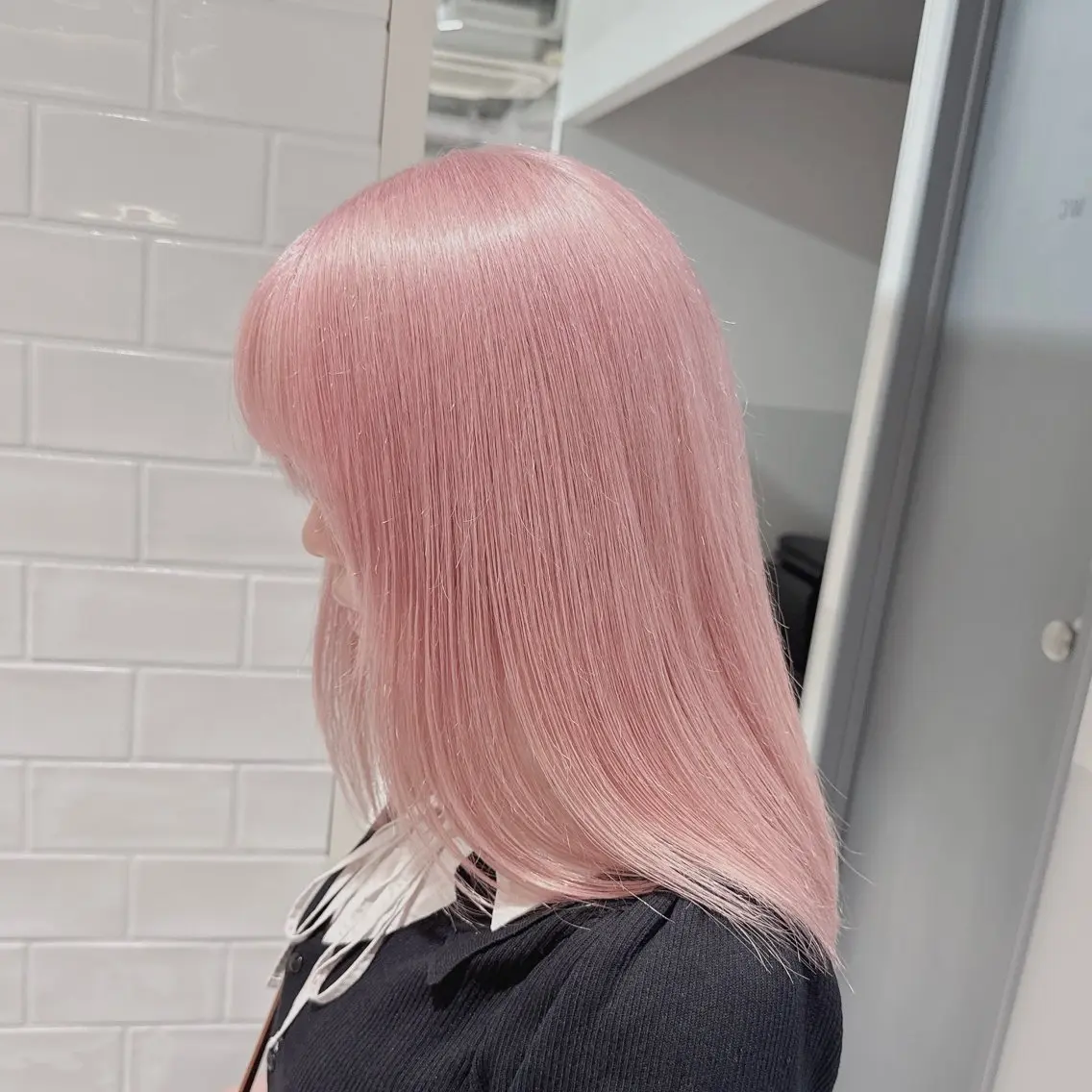 セミロング カラー ヘアアレンジ メンズ メンズブリーチ メンズハイトーン ブリーチ ハイトーンカラー ピンクカラー ヘアカラー トリートメント ブリーチの髪様 MASATOのヘアスタイル